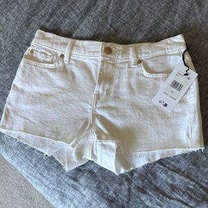 NWT 7 for all mankind white den shorts size 26
